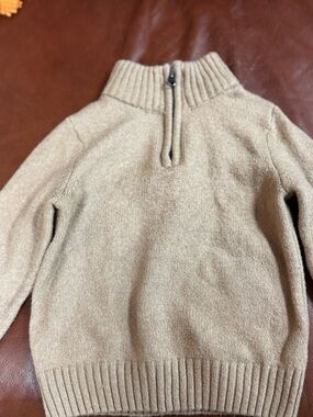 The Children’s Place Boys Half-Zip Cashmere-Blend Sweater in Tan